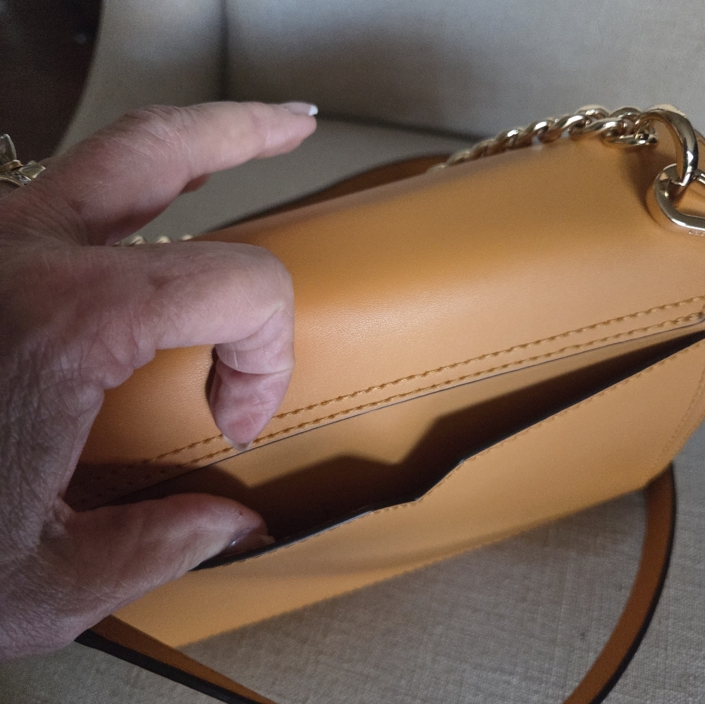 MICKAEL Kors Gold Crossbody Bag with Chain Detail - Picture 2 of 11